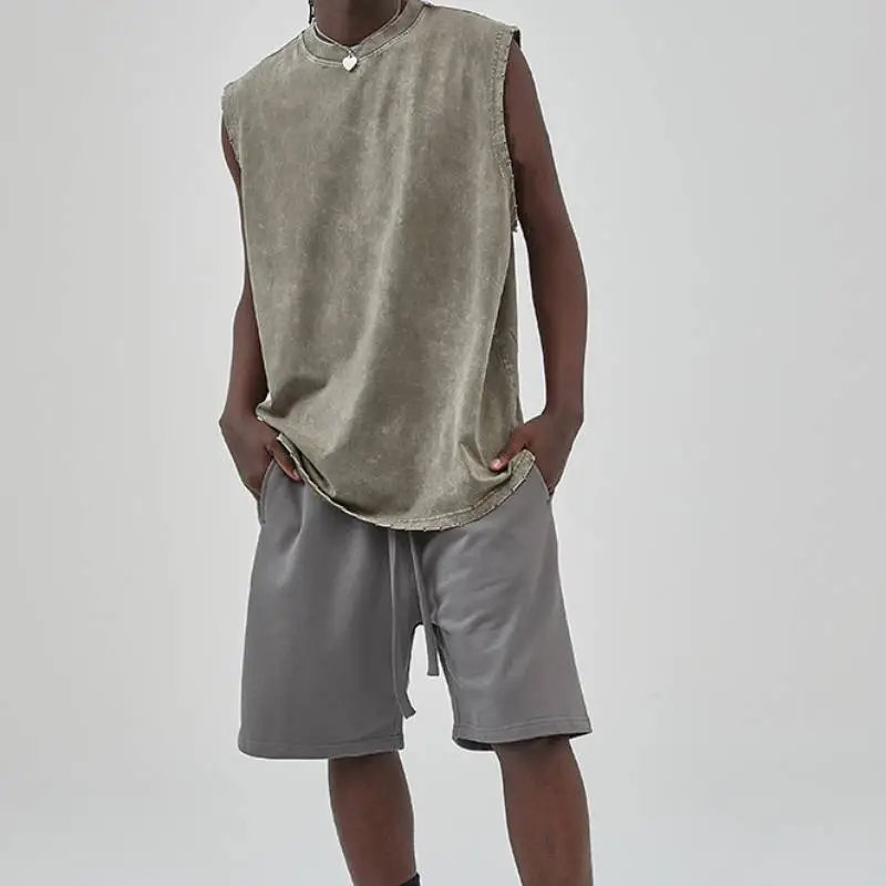 Retro Plain Cotton Vest-10