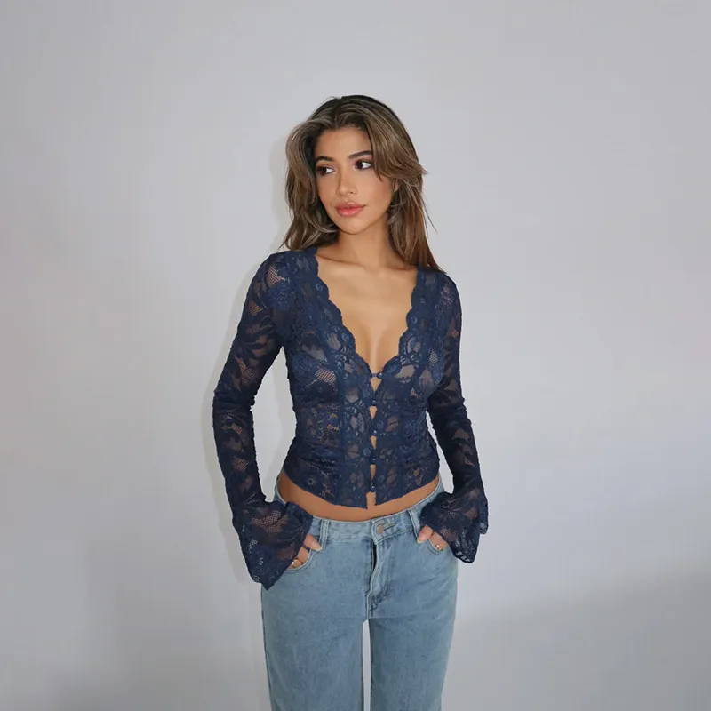 Sexy Loose Polyester Shirt Women-2