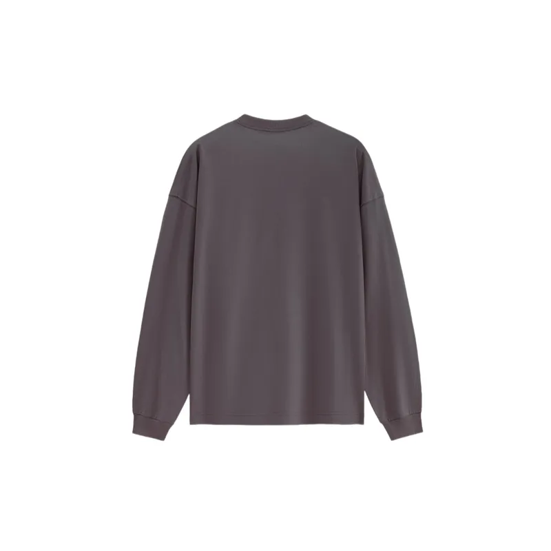 Plain Loose Cotton Blended Fabric T Shirt-3