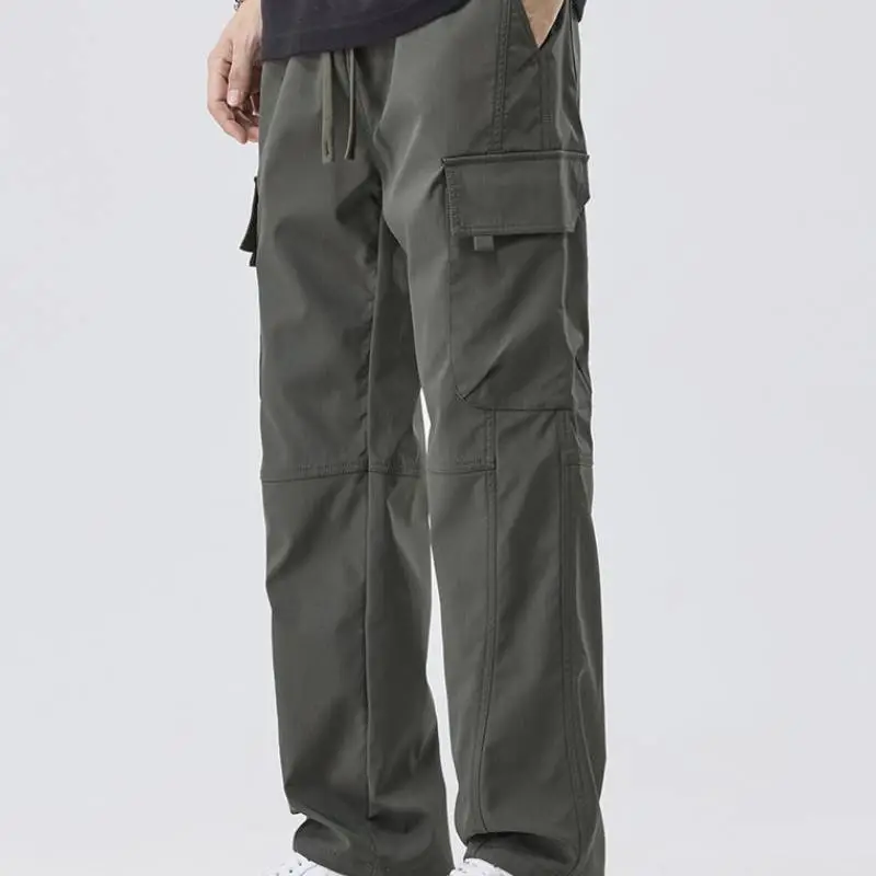 Cool Loose Blended Synthetic Fabrics Cargo Pants-8