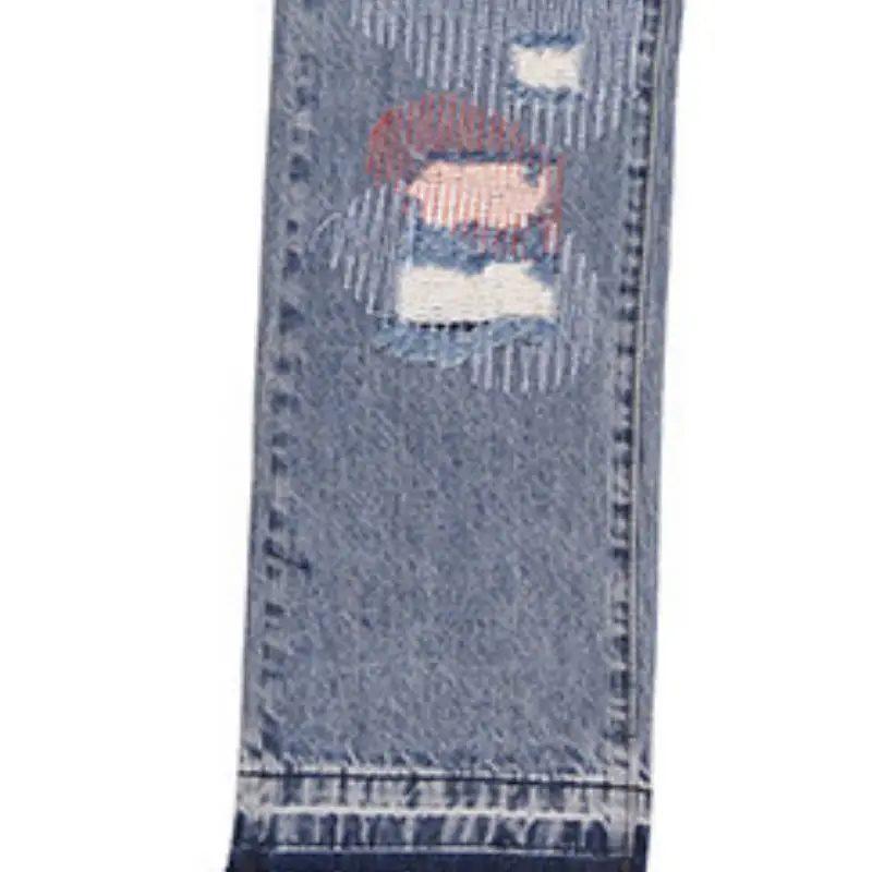 Trendy Embroidered Jeans-3