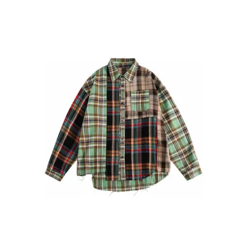 New Style Retro Stitching Plaid Long Sleeve Sunscreen Shirt