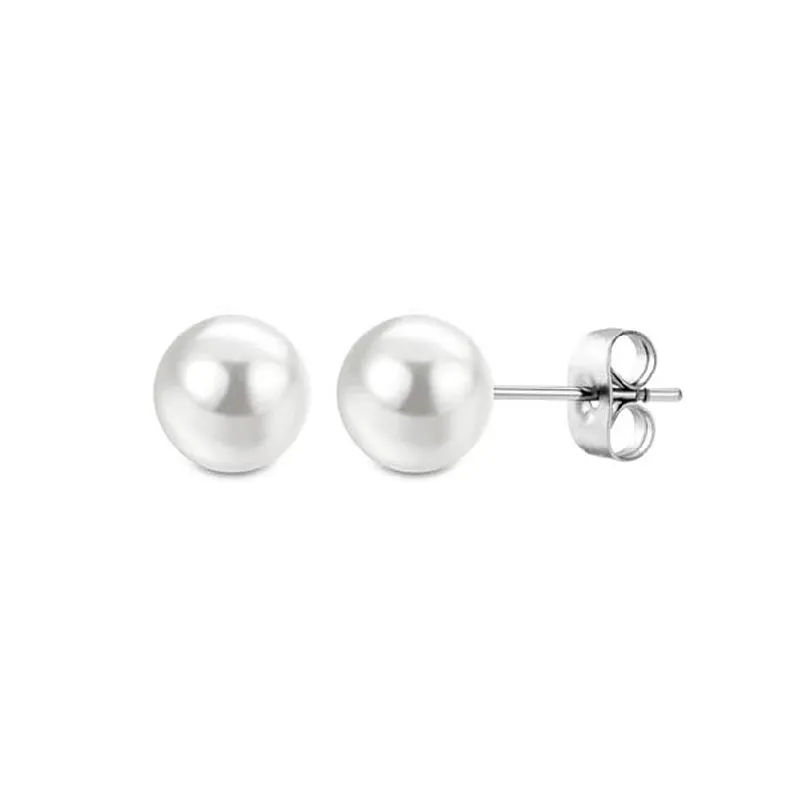 Simple Pearls Ear Stud Women-0