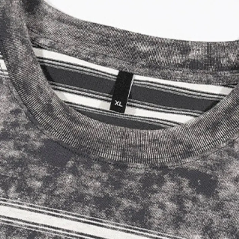 Fashion Loose Cotton Blended Fabric T Shirt-4