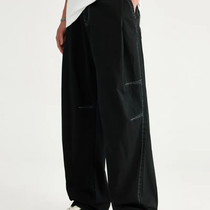 Fashion Washed 100% Cotton Casual Pants-3