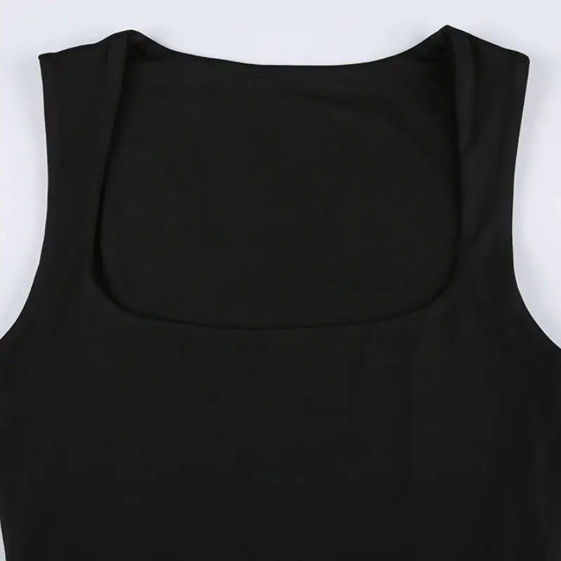 Simple Plain Knitted Fabric Vest Women-3