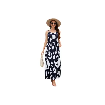 Casual Ditsy Flora Polyester Slip Dress Women