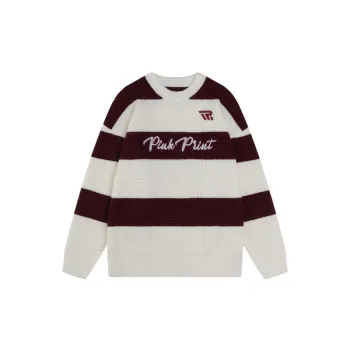 Striped Loose Cotton Blended Fabric Sweater