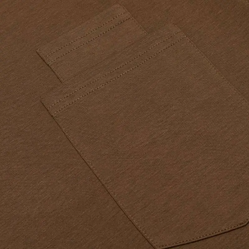 Plain Loose Blended Synthetic Fabrics T Shirt-2