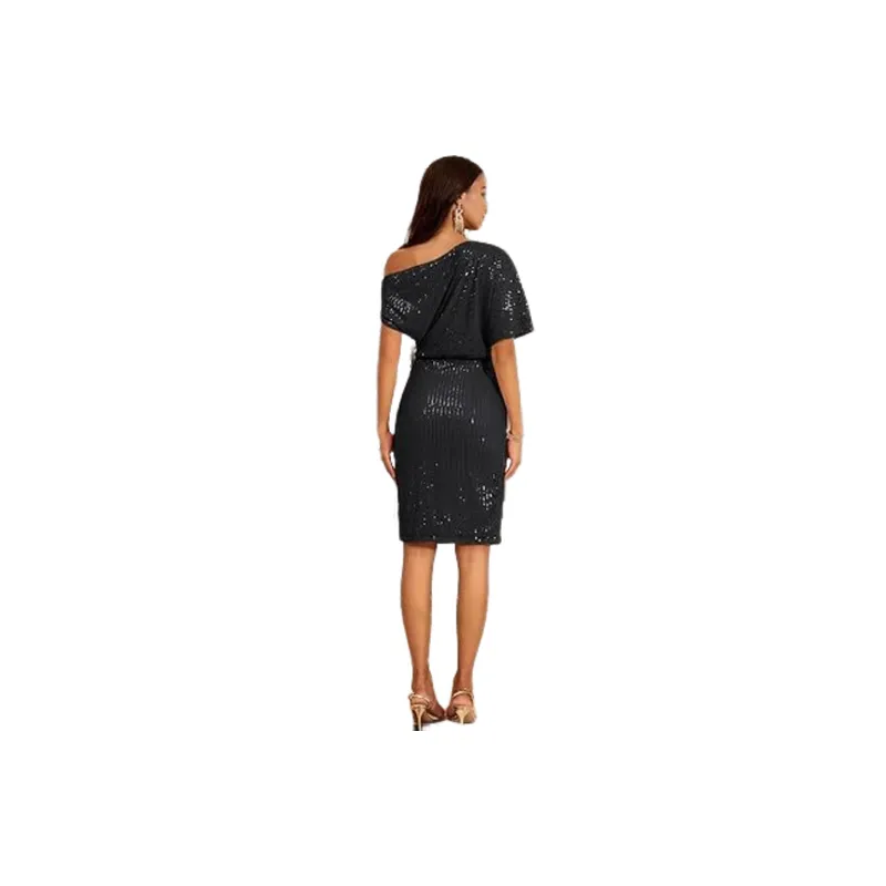 Elegant Breathable Polyester Dress Women-1