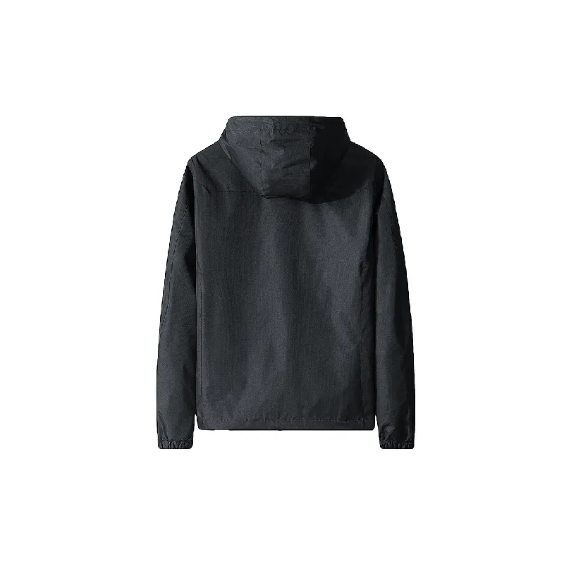 Simple Sporty Blended Synthetic Fabrics Outdoor Jacket-5