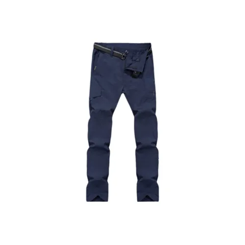 Simple Loose Blended Synthetic Fabrics Casual Pants