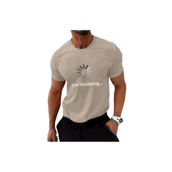 Sporty Fashionable Cotton Blended Fabric T Shirt