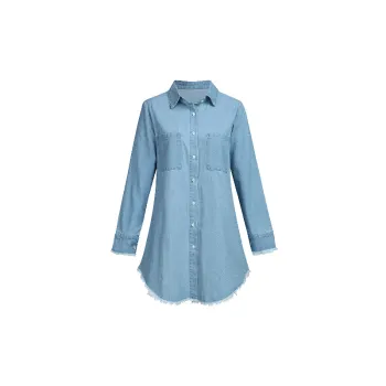 Fashionable Loose Denim Shirt Women