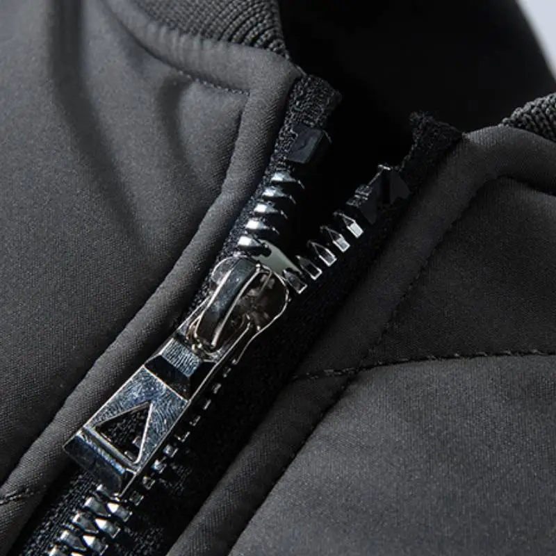 Simple Warming Polyester Quilted Jacket-2