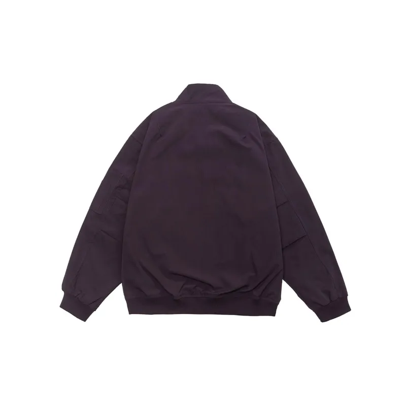 Collar Large Pockets Aviator Jacket-3