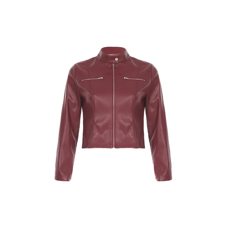 Casual Retro Leather Jacket Women