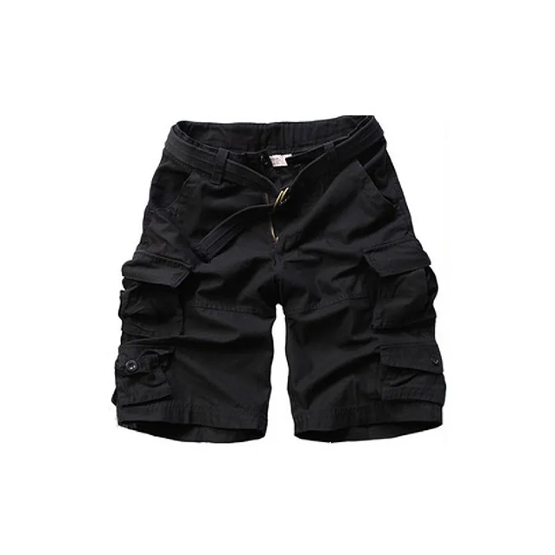 Loose Large Pockets Cargo Shorts-4