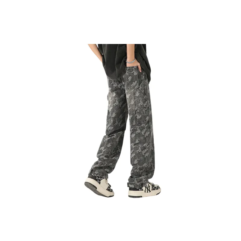 Retro Trendy Camouflage Jeans-6