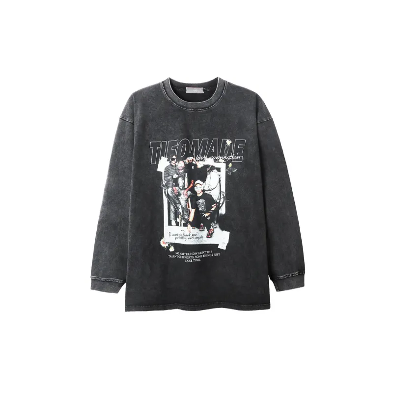 Fashion Washed Cotton T Shirt-0