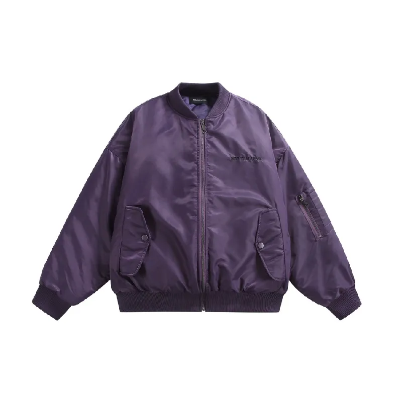 Casual Loose Blended Synthetic Fabrics Jacket-0