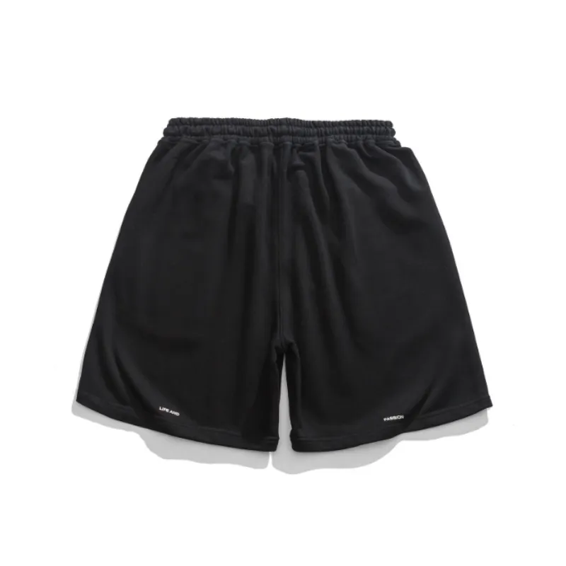 Loose Letter Print Beach Shorts-3