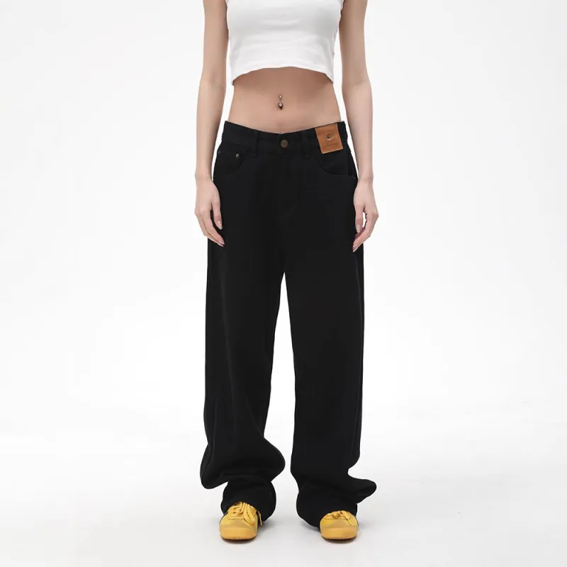 Loose Straight Leg Jeans Women-2