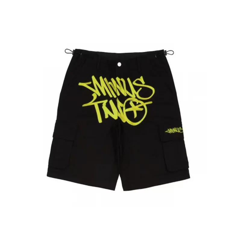 Retro Two Pockets High Waisted Straight Shorts-0