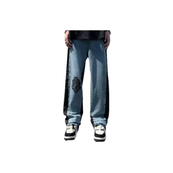 Casual Style Denim Trousers