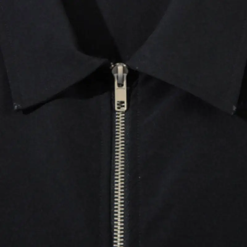 Fashionable Zipper Cotton Shirt Unisex-4