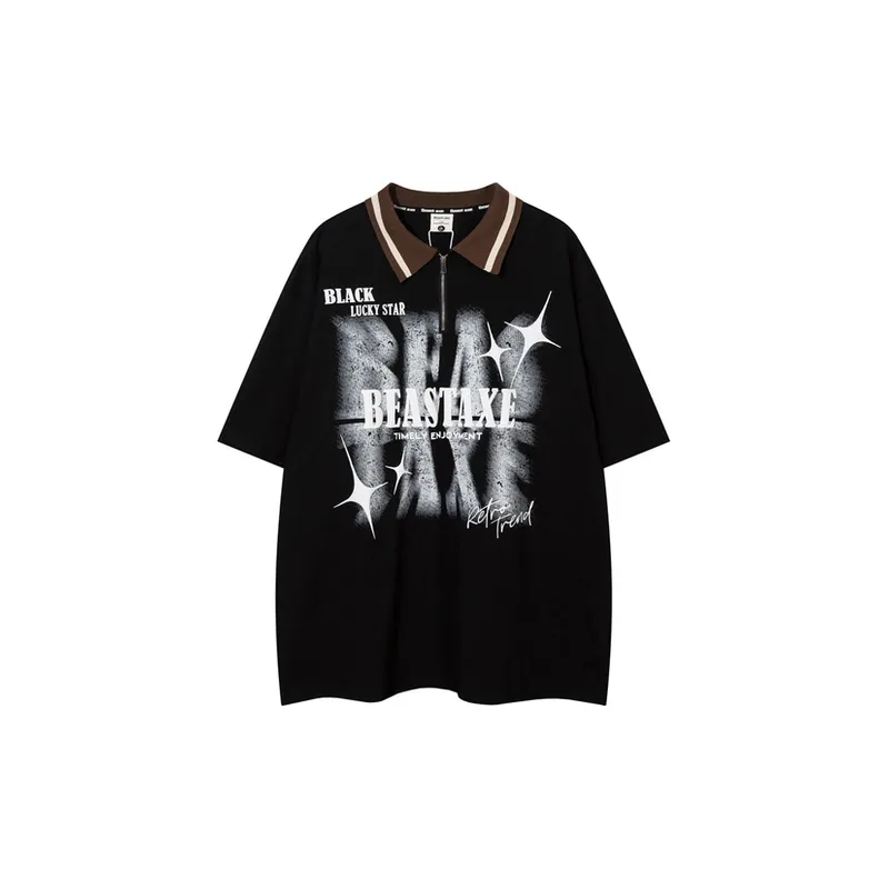 Fashionable Trendy Brand Loose T Shirt-5