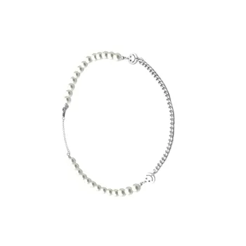 Splicing Pearl Smiley Face Necklace