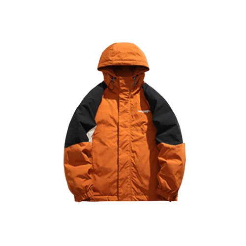 Color-blocked Waterproof Hooded Jacket