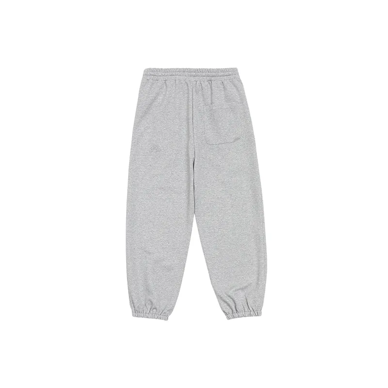 Plain Embroidery Cotton Casual Pants-9