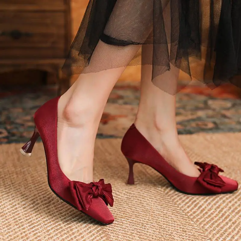 Funky Bow High Heels-4