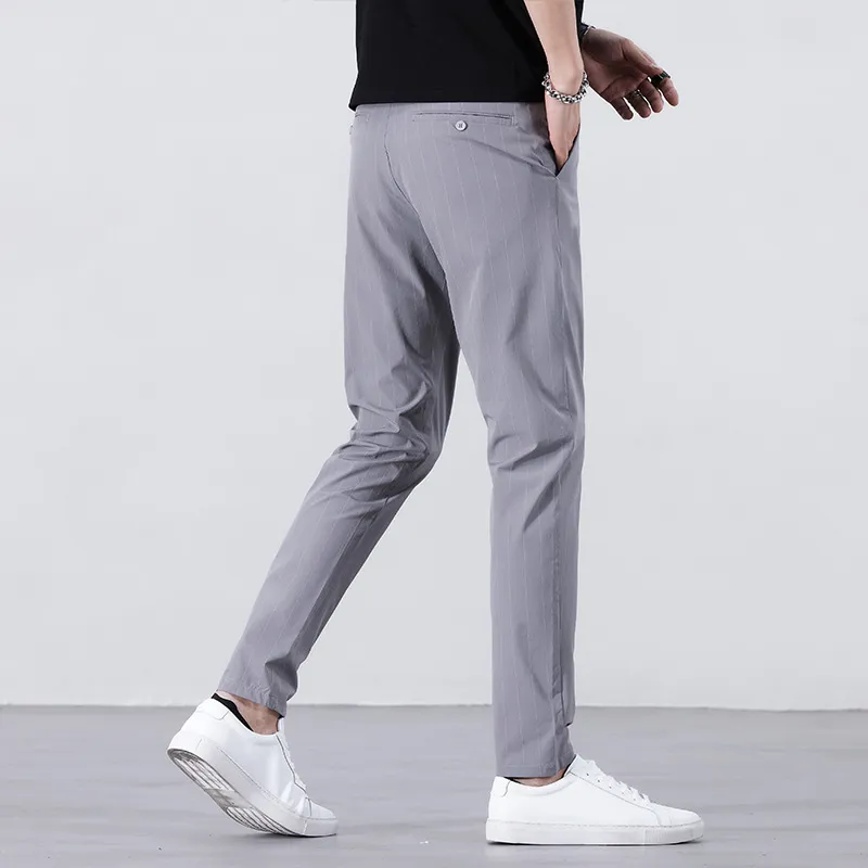 Casual Business Blended Synthetic Fabrics Suit Trousers-1