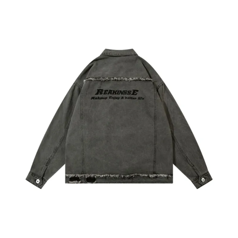 Original Design Denim Simple Loose Jacket-1