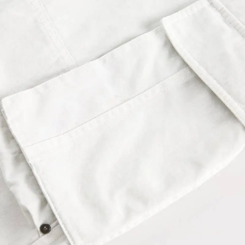 Retro Loose Cotton Cargo Pants-5