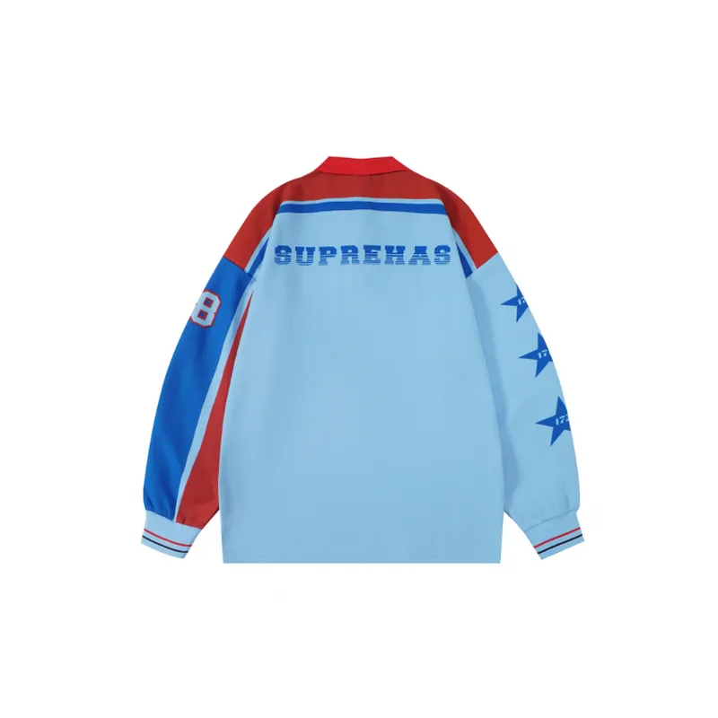 Retro Loose Long Sleeve Polo-1