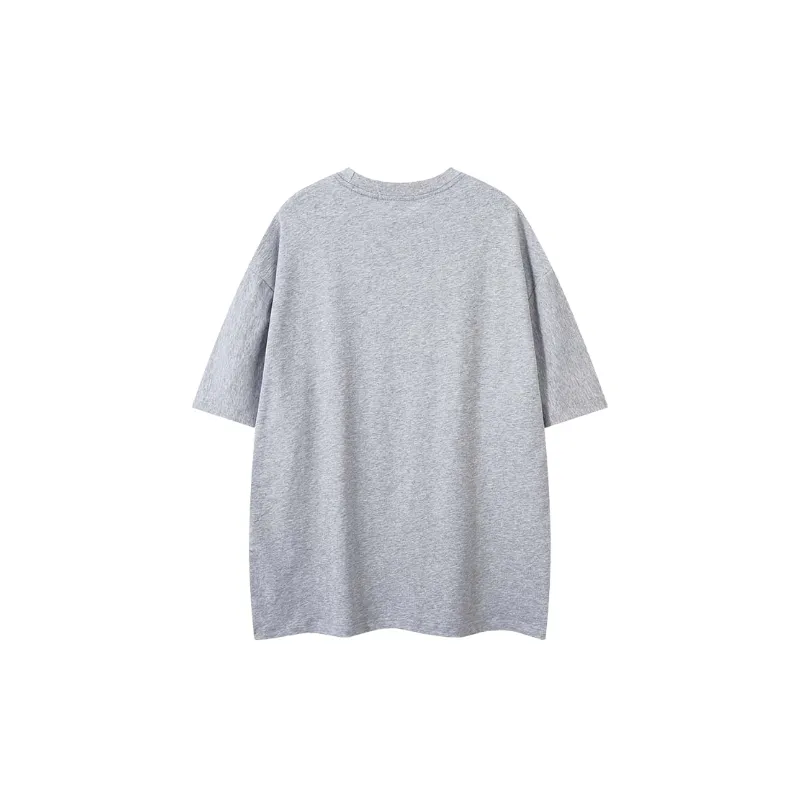 Retro Cartoon Cotton Blended Fabric T Shirt-1