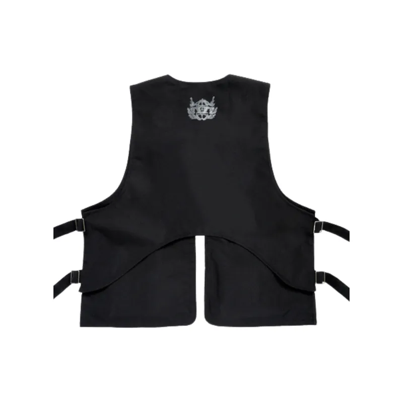 High Street Fashion Skeleton Printed Cargo Vest swag OOTD-3
