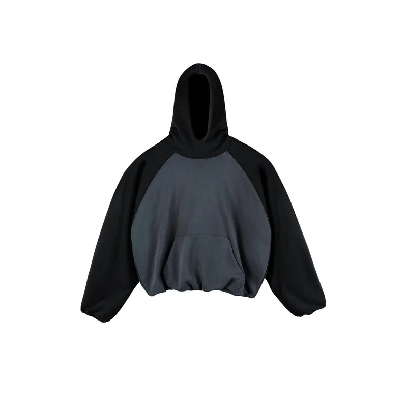 Crewneck Colorblock Oversized Double Layer Hoodie-0