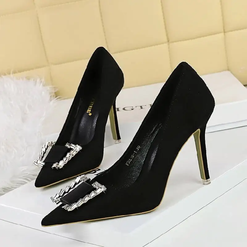 Plain Metal High Heels-1