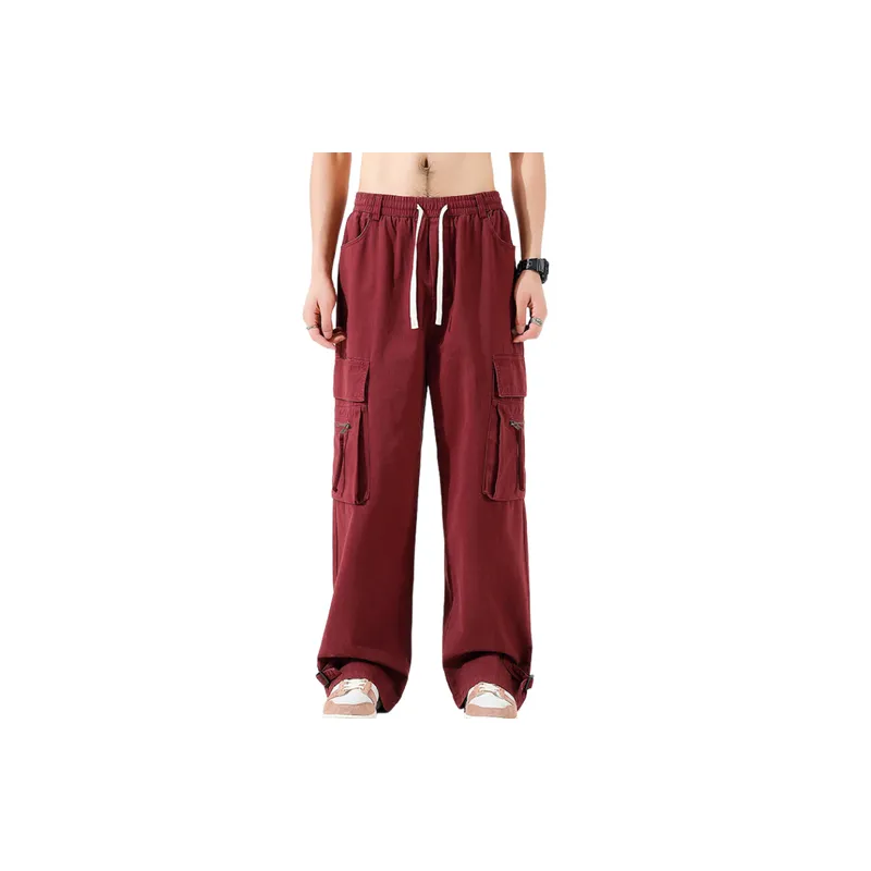 Simple Plain Cargo Pants-2