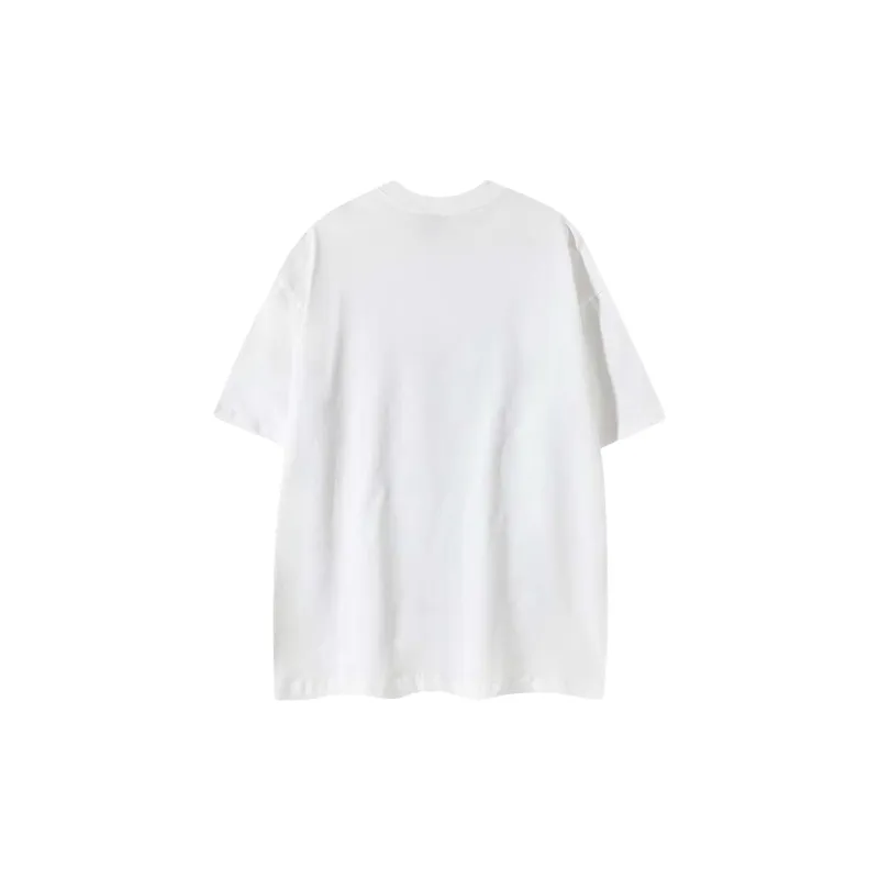 Casual Loose Cotton Blended Fabric T Shirt-1