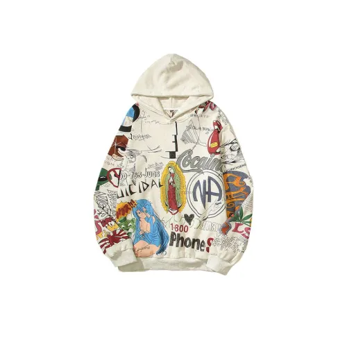 Religious Oil Painting Hand-painted Graffiti Hoodie