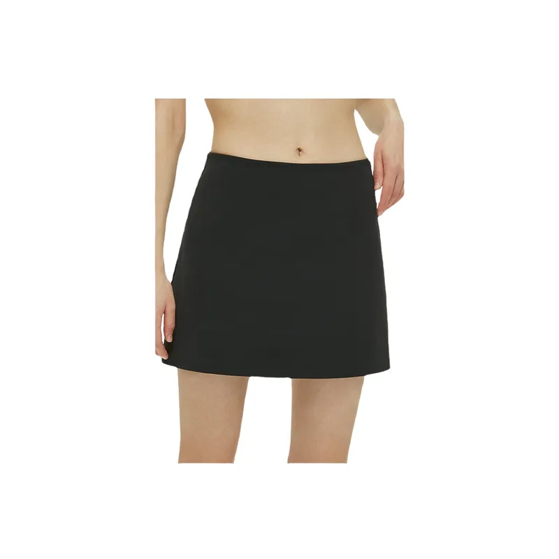 Simple Plain Spandex Casual Skirt Women-0