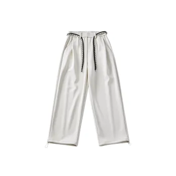 Simple Funky Cotton Blended Fabric Casual Pants