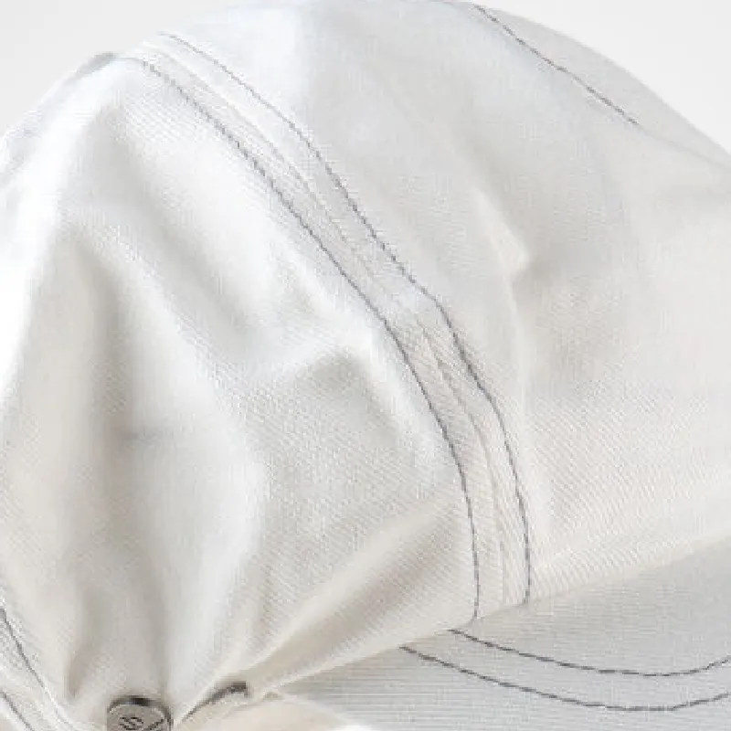 Retro Washed Denim Beret-2