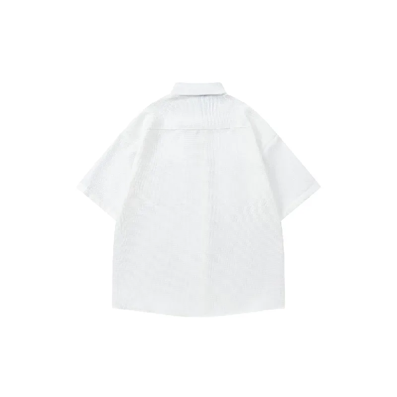 Funky Plaid Cotton Shirt Unisex-3